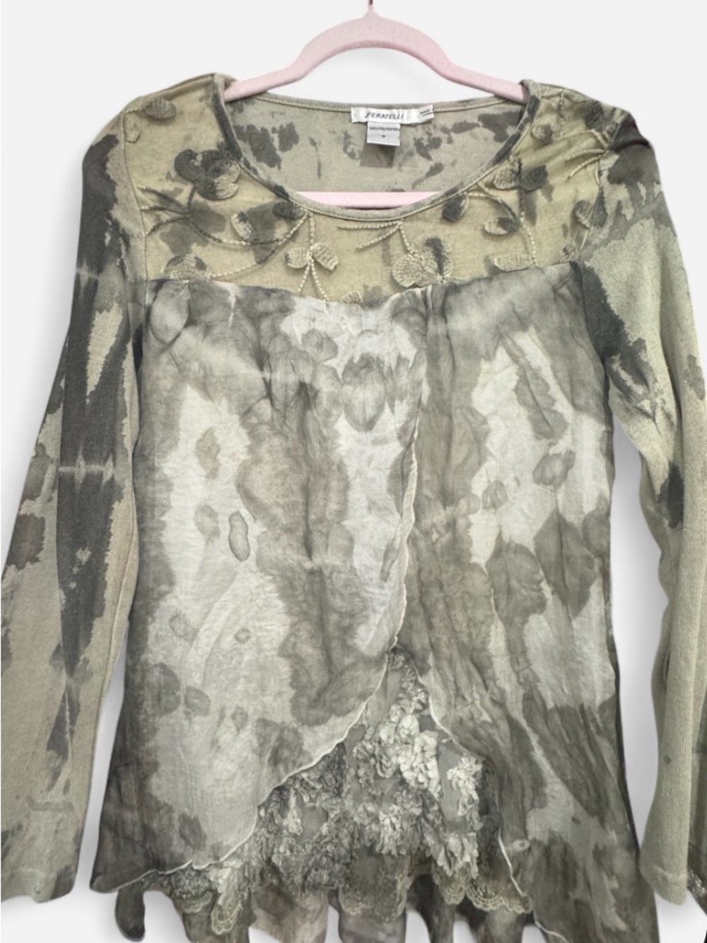 Fairy Women's Long-Sleeve Scoop Neck Top — Gray’s